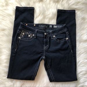 Miss Me Mid-Rise Easy Skinny Rhinestone Jeans 27